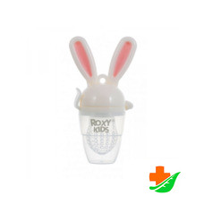 Ниблер для прикорма малышей ROXY-KIDS Bunny Twist RFN-006 с силиконовой сеточкой розовый