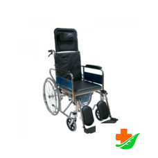 Кресло-коляска с санитарным оснащением МЕГА-ОПТИМ FS609GC (46см) механическая до 100кг